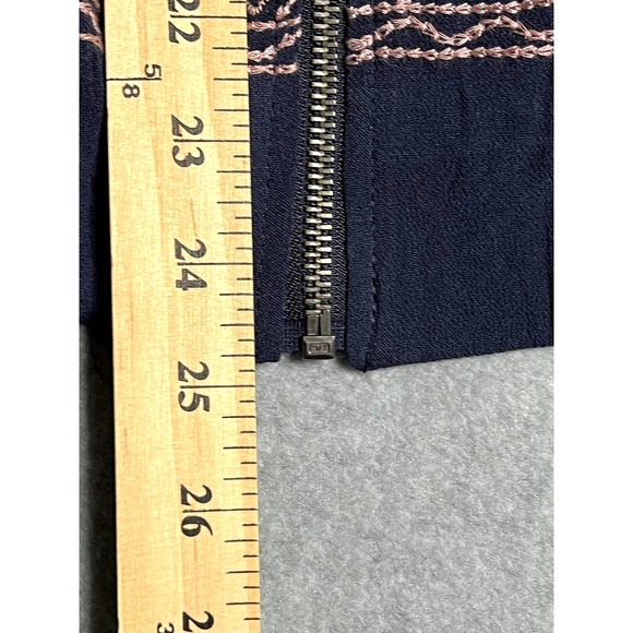 Knox Rose blue bomber style embroidered jacket - Picture 6 of 6